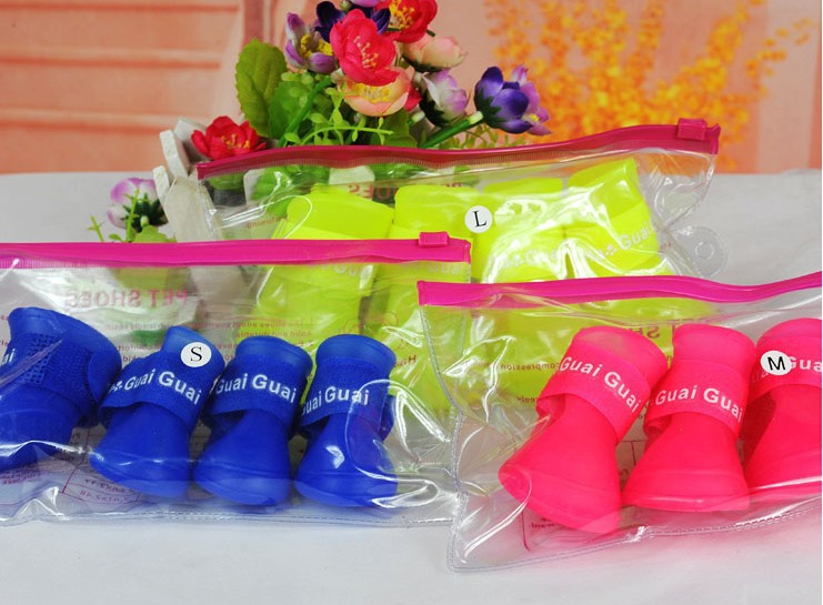 High Quality waterproof Rain Boots Silicone Pet Shoes for Dog