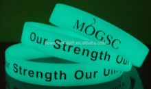 Glow in dark silicone wristbands Luminous silicone bracelets