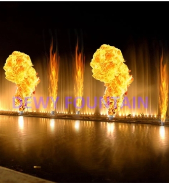 fire fountain flame fountain with explosion effect