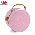 Custom Round Flower Cosmetic Packaging Box with Ribbon