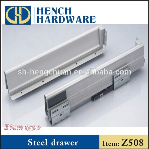 Kitchen cabinet telescopic drawer slide channel tandem box