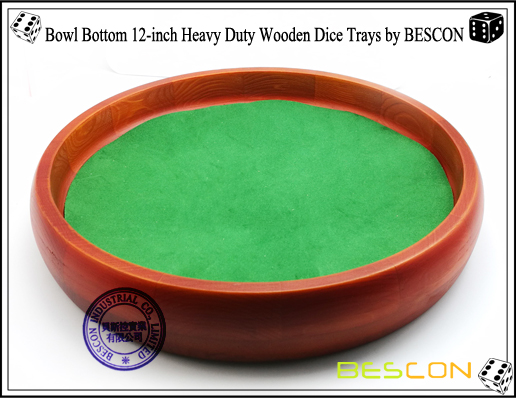 Schale unten 12-Zoll-schwere Duty hölzerne Würfel Trays von BESCON-4 Bowl Bottom 12-inch Heavy Duty Wooden Dice Trays by BESCON-4