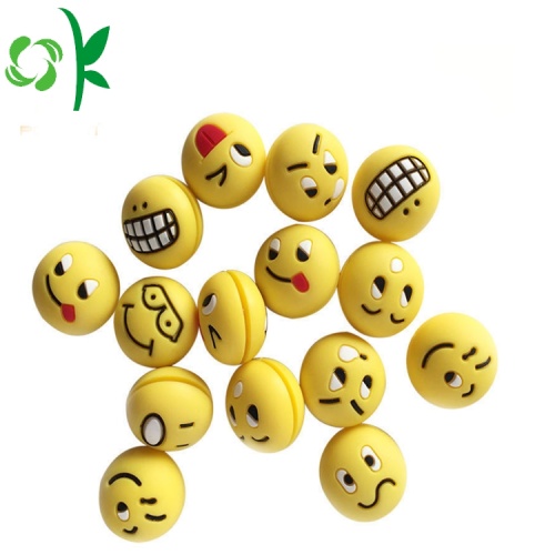 3D 구체 Emoji 테니스 완충기 실리콘 진동 마개