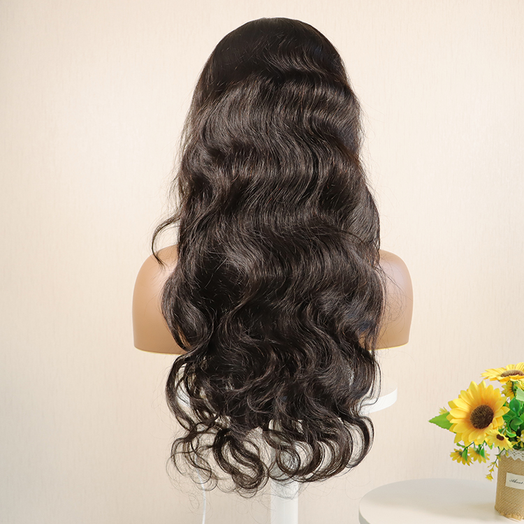 Natural Wave 13*4 Lace Frontal Human Virgin Hair Wigs Full Cuticle Aligned Unprocessed Indian Virgin Hair Wigs Body Wave wigs