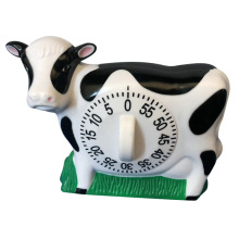 Cute Cow-Shaped Mechanical Kitchen Timer with Animal Sounds