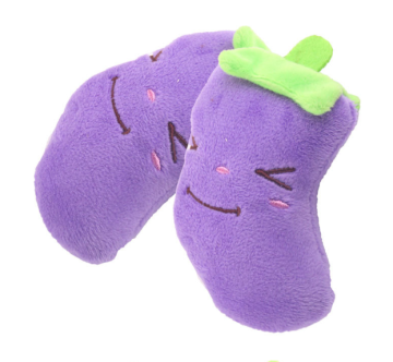 New-design plush purple eggplant durable dog toys