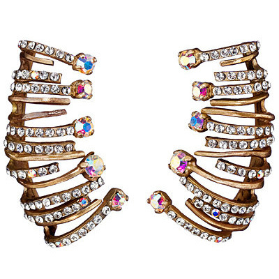 Beauty claw-shaped stud earring diamond stud earring