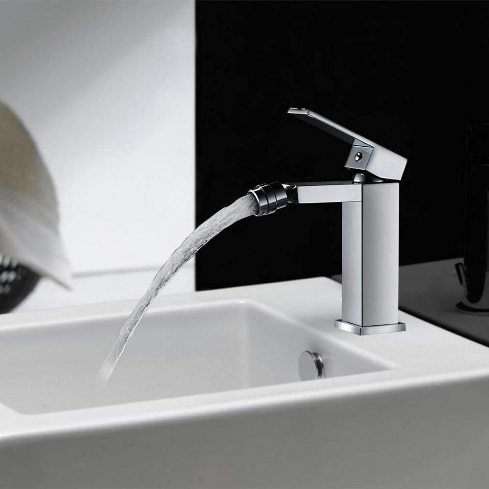 Einhebel-Waschtischarmatur + Bidet-Wasserhahn Komplettes Badmischerset Chrom-Finish