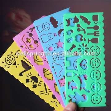 High quality good price customized pp plastic letter stencil ruler