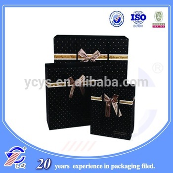 New design popular wedding gift paper bag,bows ribbon gift bag wholesale