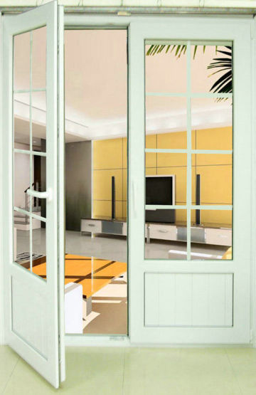 PVC casement door / vinyl casement door / UPVC casement door