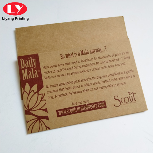 Özel Kraft Paper Logo ile Teşekkür Kartı