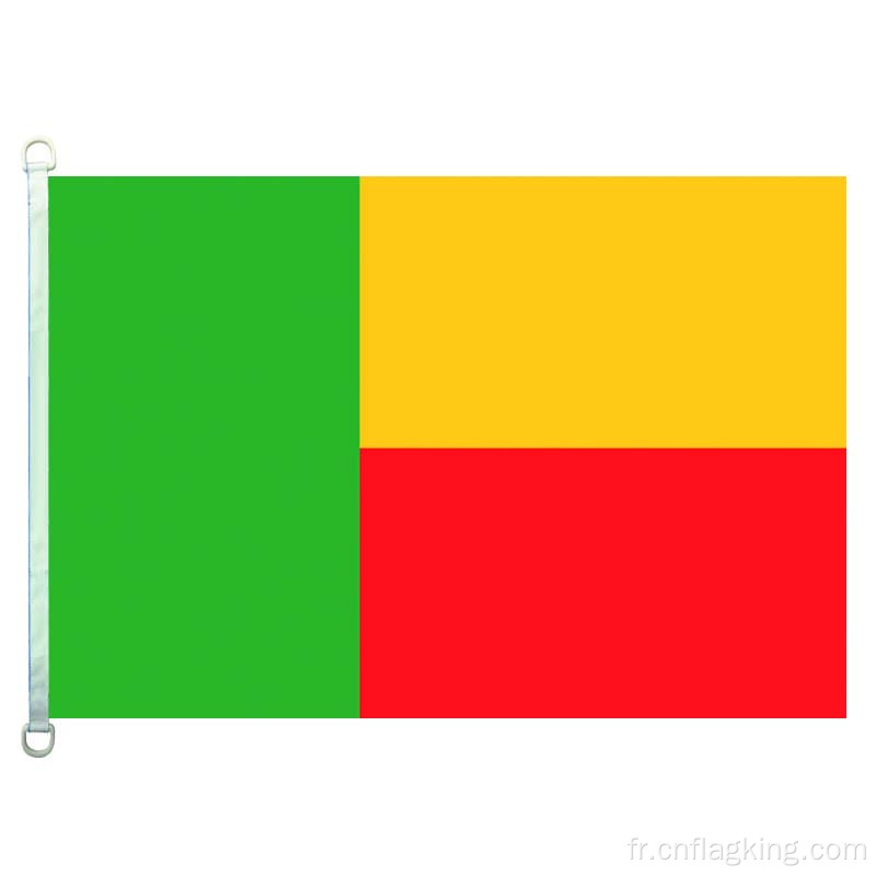 Drapeau national du Bénin 100% polyester 90*150CM Bannière du Bénin