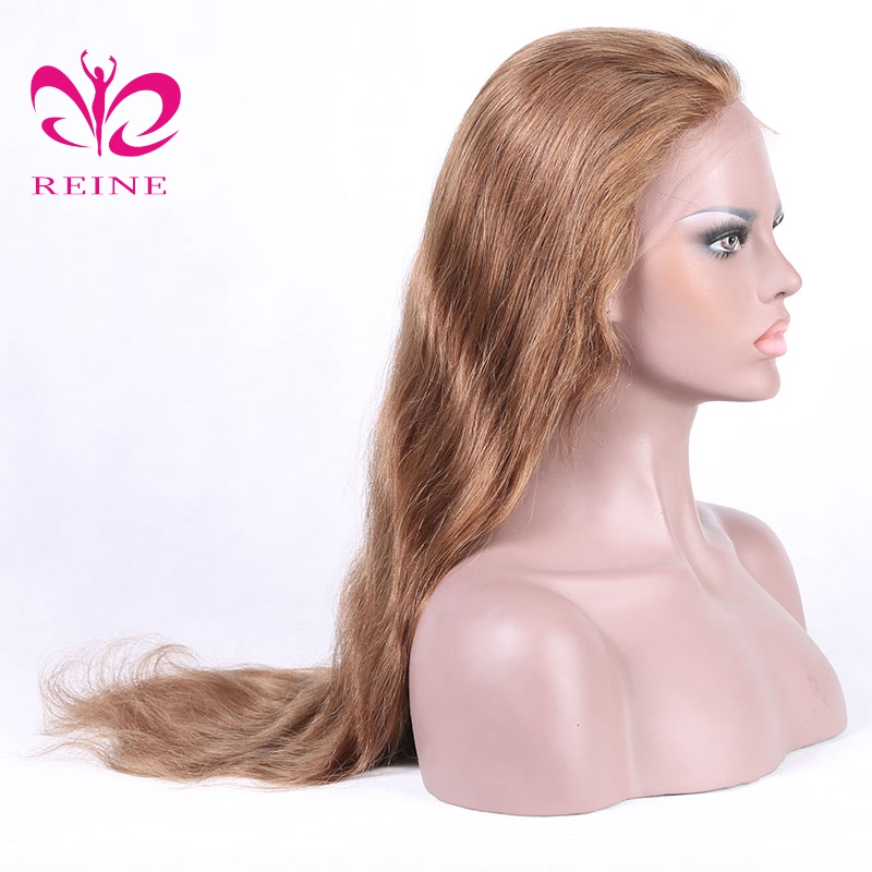 REINE best price double human hair 27# lace front wig,Raw human hair lace frontal wig ,100% fashion wig human hair lace front