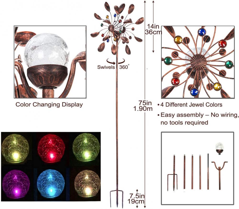 Pemintal angin matahari multi-warna baru