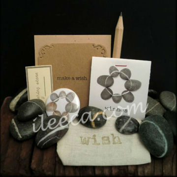 Blessing words stone carved natural pebbles