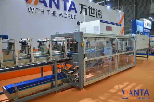 Shrink Wrapping Machine Auto Tray Folding , Auto Sshrink Wrapper 35 Packs Per Min