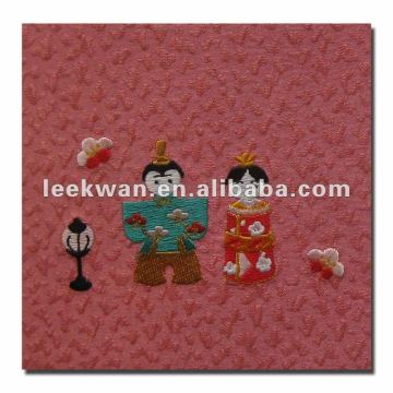 custom embroidery greeting card accept OEM