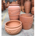 Kleine rotes Clay Terrakotta-Töpfe