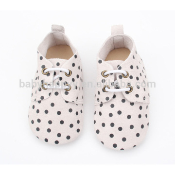 kid shoe soft leather oxford shoes printing dots baby toddler shoes