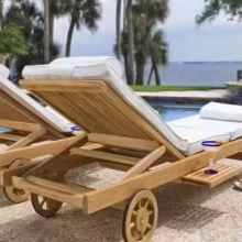 Teak Wood Sunbeds and Lounge Chairs for Outdoor Settings