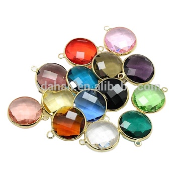 PandaHall Golden Tone Brass Magnifying Glass Pendants - Flat Round Design