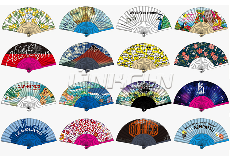 promotional spanish folding wood hand fan for gift