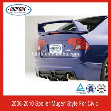 Fiber Glass Trunk Spoiler Rear Spoiler For Civic Mugen Style