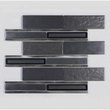 Hotel Black Aluminum Powder Glass Ceramic Mosaic Tiles