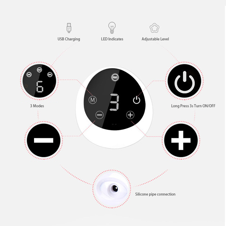 Rechargeable Screen Touch Automatic Baby Double Silent Feeding Portable Milk Hands Free Electric Breast Pumping