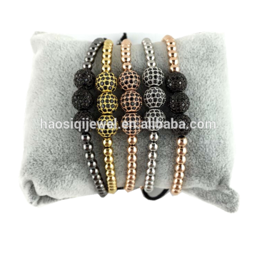 men macrame bracelet gold jewelry stainless steel bead bracelet