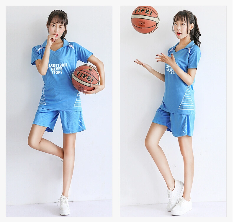 Womens latest Hot Basketball Wear Uniform with Polo Collar