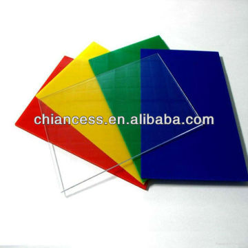 Glass acrylic sheet for decorative construction plastic material