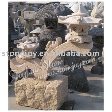 Yellow Granite Garden Lantern