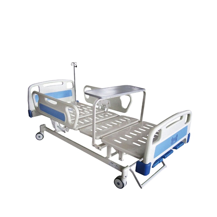 BT-AM109 Medical equipment 3 functions manual patient beds adjustable cheap standard hospital bed dimensions with foldable table