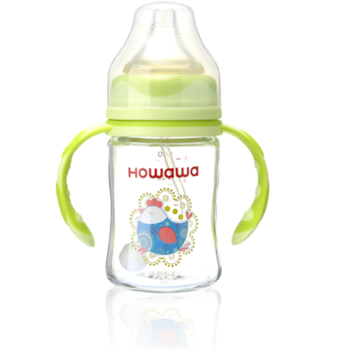 Zuigfles voor zuigelingenvoeding met handvat 240 ml