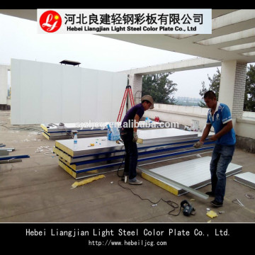 Glass wool sandwich panels for fast construction