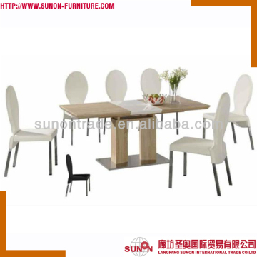 DT-F1314 wood expandable dining table designs