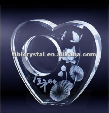Heart shape crystal clock