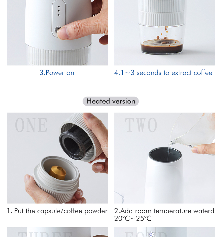 Portable Coffee Machine Manual Nespresso Coffee Machine USB Charging Capsule Coffee Maker Electric