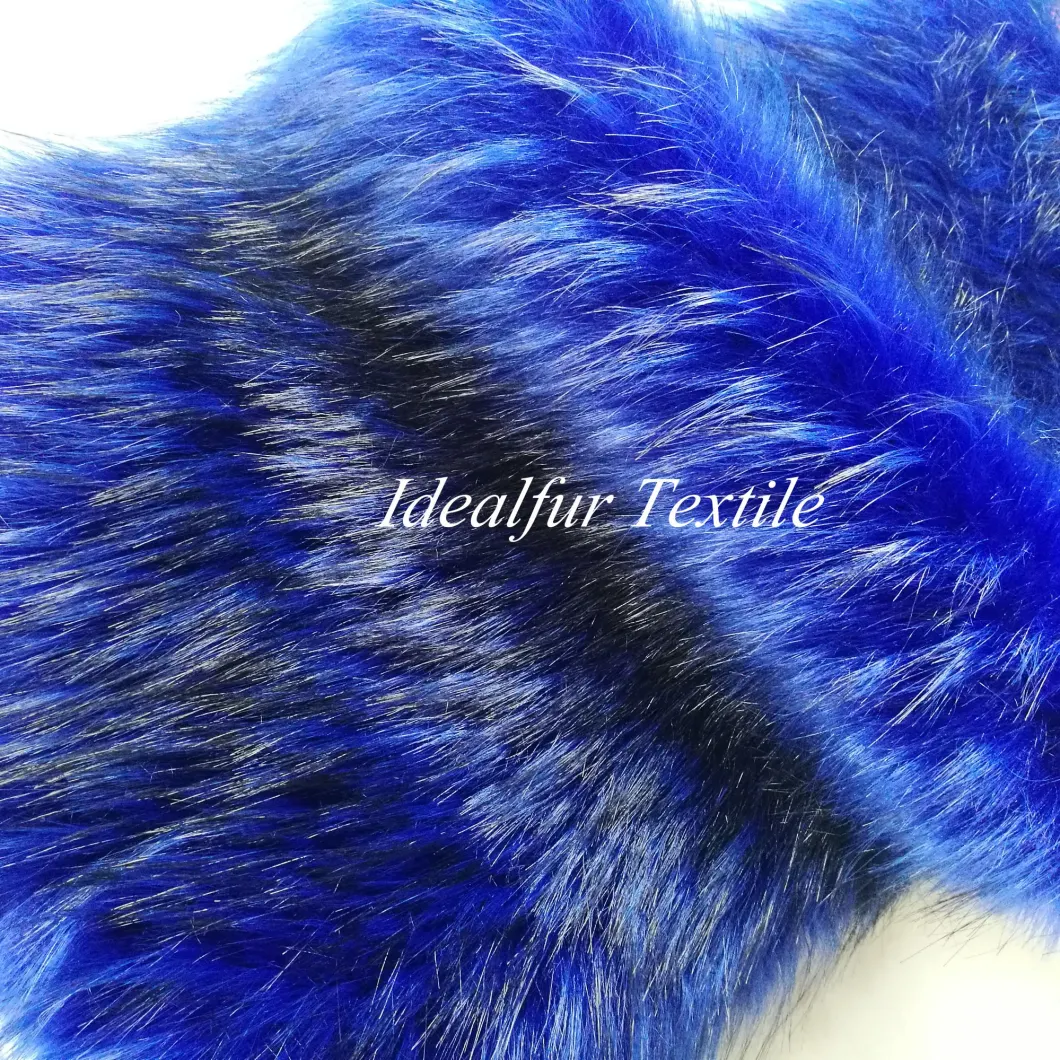 Blue Imitation Raccoon Fake Fur Faux Fur