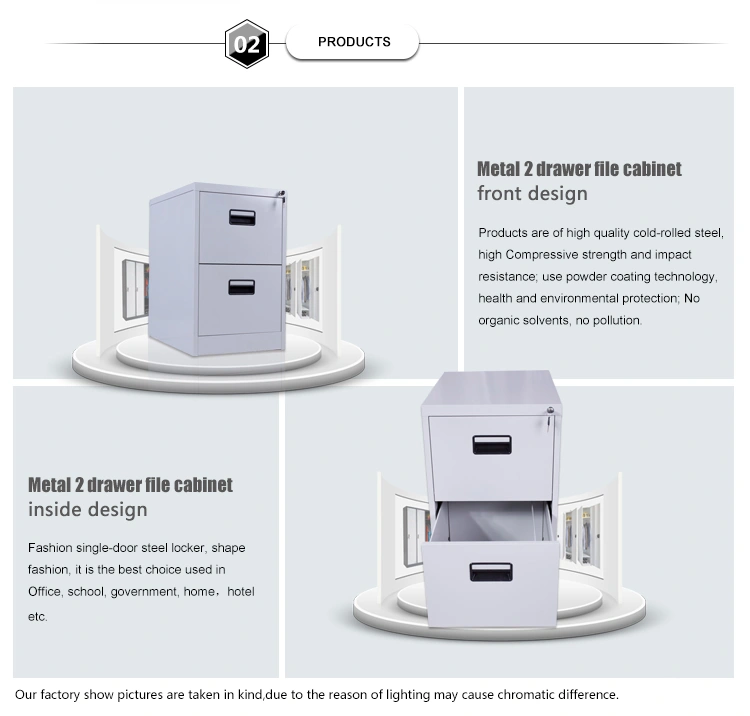 Mingxiu Office Furniture 2 Drawer Office Metal File Cabinet / Steel Filing Cabinet