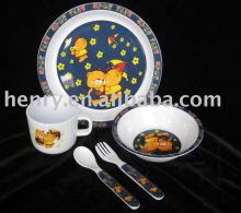 melamine  5pcs kid set