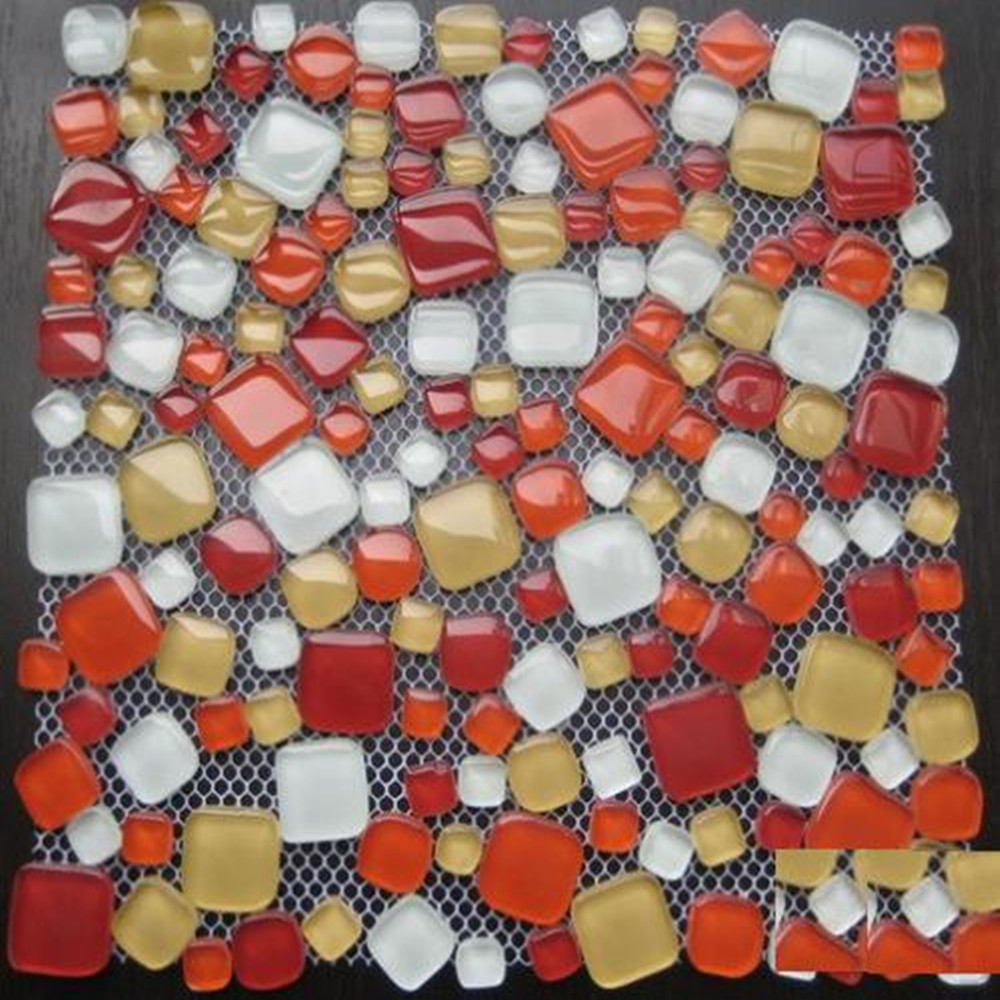 diamond shape mosaic tiles glass