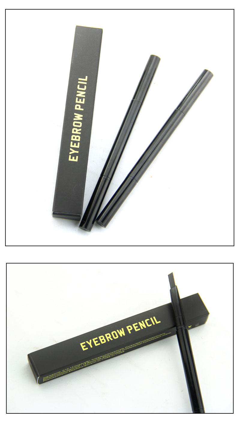 Double-headed eyebrow pencil easy thrushing easy to create attractive eye makeup Soft triangular tip eyebrow brush