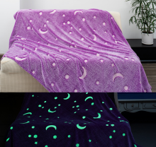 Sunrise and Moonrise - Deep Purple Luminous Blanket