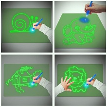 Tablero de dibujo de luz fluorescente de juegos de juguetes educativos