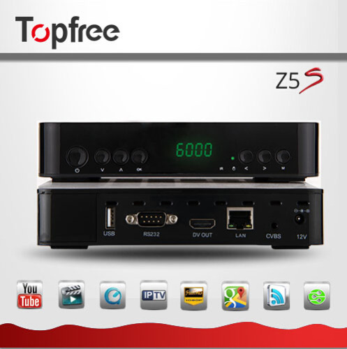 Professional Manufacture DVB-S2, Topfree Z5s Support Multimedia+PVR