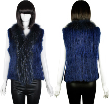 YR828 Women genuine quality hand knitting rabbit fur clothes