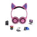 Auriculares de oreja de gato Bluetooth para niños estudio en línea
